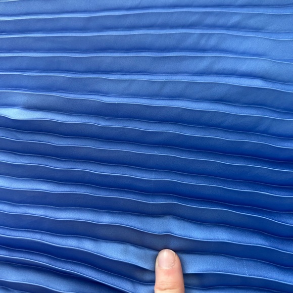 L'IDEE Orchestra Pleated Gown Purple Ombre Short Sleeve Dress - Size US 10 - Picture 7 of 12